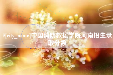 阿坝中国消防救援学院河南招生录取分数