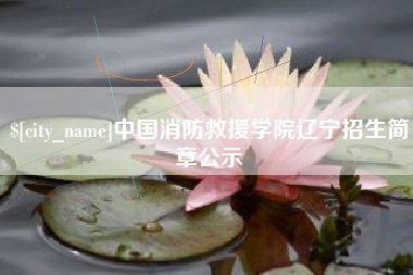 阿坝中国消防救援学院辽宁招生简章公示