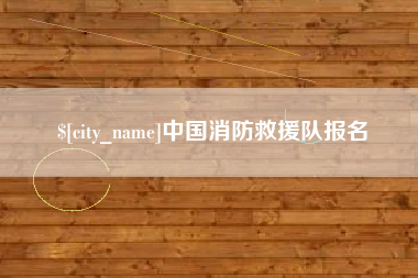 阿坝中国消防救援队报名