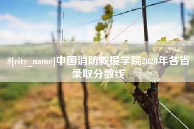 阿坝中国消防救援学院2020年各省录取分数线