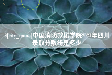 阿坝中国消防救援学院2021年四川录取分数线是多少