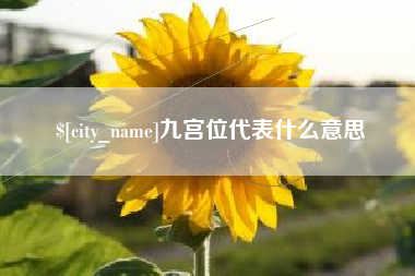 阿坝九宫位代表什么意思