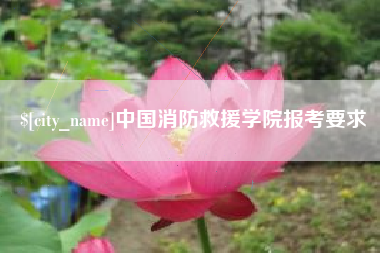 阿坝中国消防救援学院报考要求