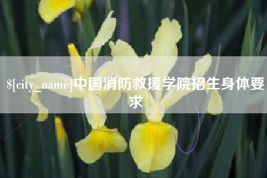 阿坝中国消防救援学院招生身体要求