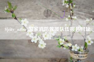 阿坝国家消防救援队伍报名网址
