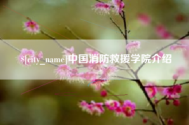 阿坝中国消防救援学院介绍