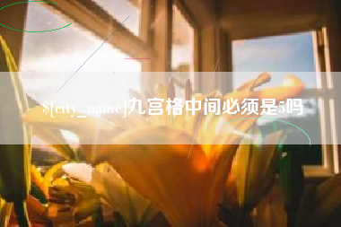 阿坝九宫格中间必须是5吗
