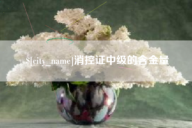 阿坝消控证中级的含金量