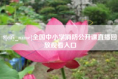阿坝全国中小学消防公开课直播回放观看入口