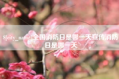 阿坝全国消防日是哪一天宣传消防日是哪一天