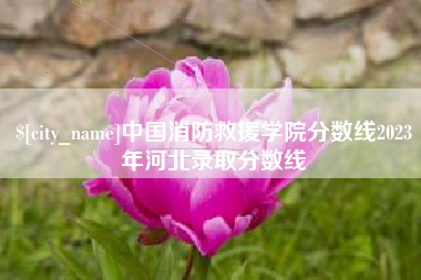 阿坝中国消防救援学院分数线2023年河北录取分数线