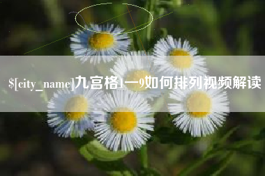 阿坝九宫格1一9如何排列视频解读