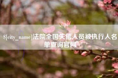 阿坝法院全国失信人员被执行人名单查询官网