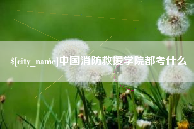 阿坝中国消防救援学院都考什么
