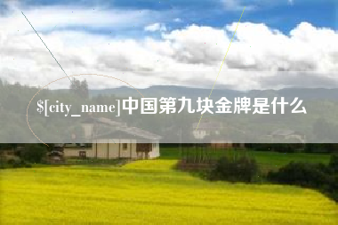 阿坝中国第九块金牌是什么
