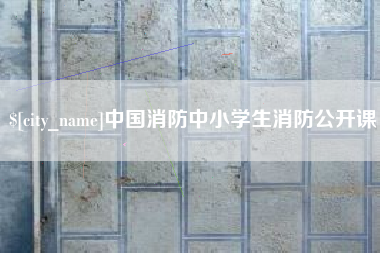 阿坝中国消防中小学生消防公开课