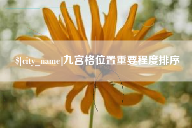 阿坝九宫格位置重要程度排序