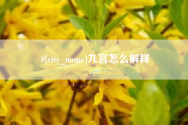 阿坝九宫怎么解释