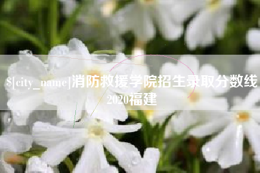 阿坝消防救援学院招生录取分数线2020福建