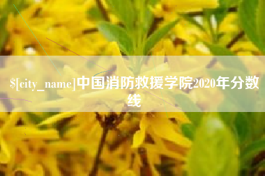 阿坝中国消防救援学院2020年分数线