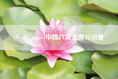 阿坝中国六块金牌分别是